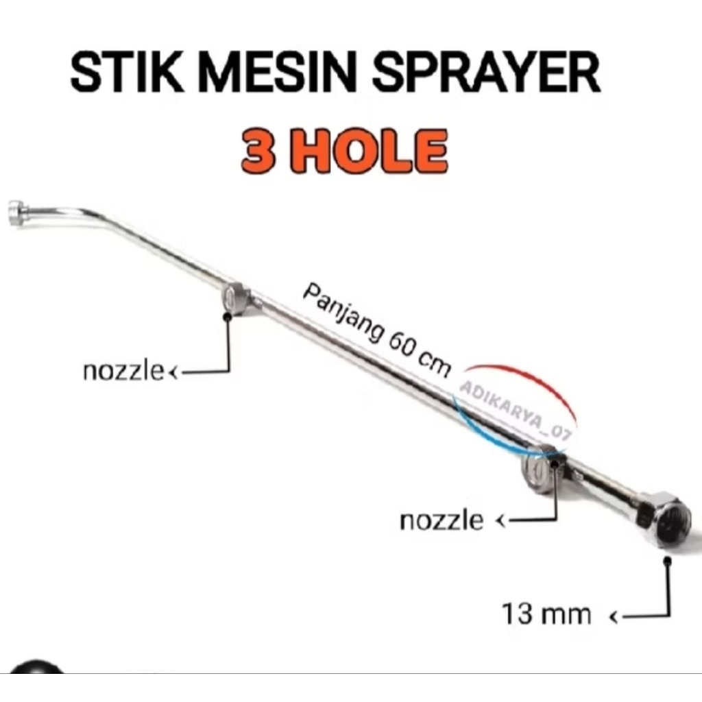 stik sprayer 3 mata kabut panjang 60cm nozzel sprayer 3 mata kabut