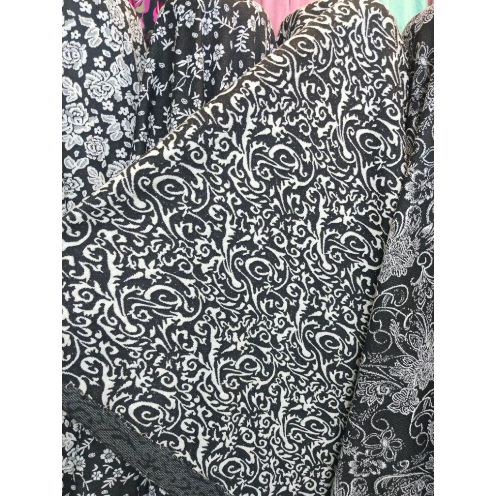 Bahan kain Jaguar embos premium | bahan gaun dan gamis ( Harga per 0,50m )Cod