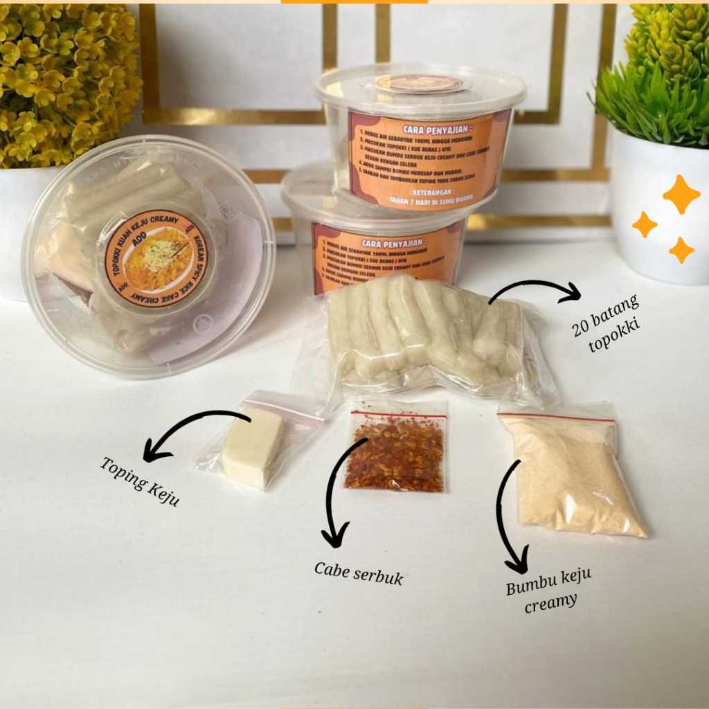 Topokki Instan Halal Topoki Kuah Keju Creamy Bubuk Frozen Food