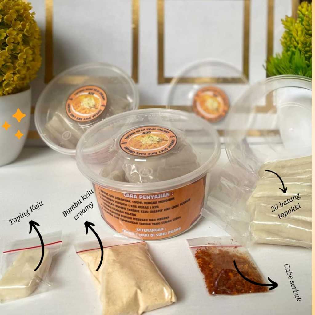 Topokki Mujigae Kuah Keju Creamy Instan Halal Pedas Murce Frozen Food