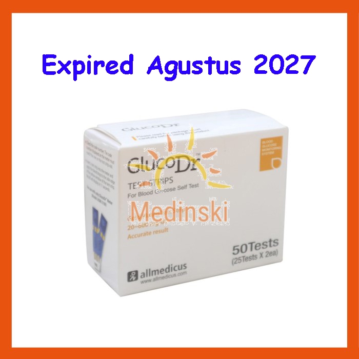 Strip GlucoDr Isi 50 Stik Kode 8 BioSensor Gluco Dr Tes Cek Gula Darah GDS AGM-2100 AGM2100
