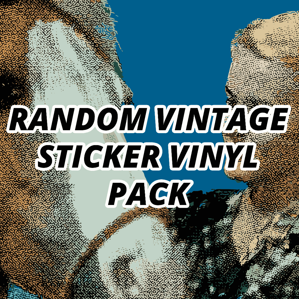 Sticker Vintage Random Vinyl Doff - Stiker Vintage Random Tahan Air Aesthetic untuk Laptop Buku Kope