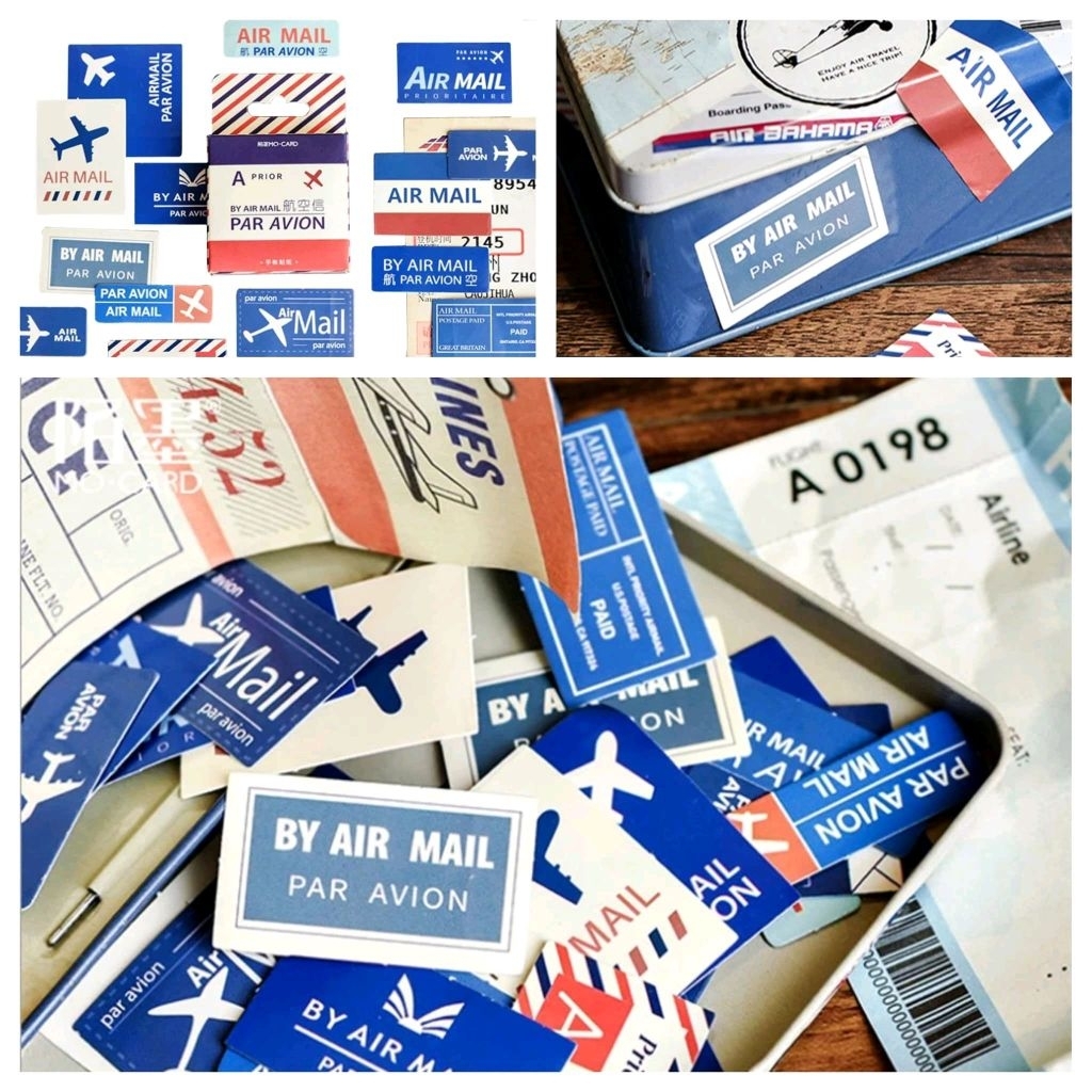 Mail Mini Label Memo Sticker Pack - Stiker Set Lucu Journaling Scrapbooking