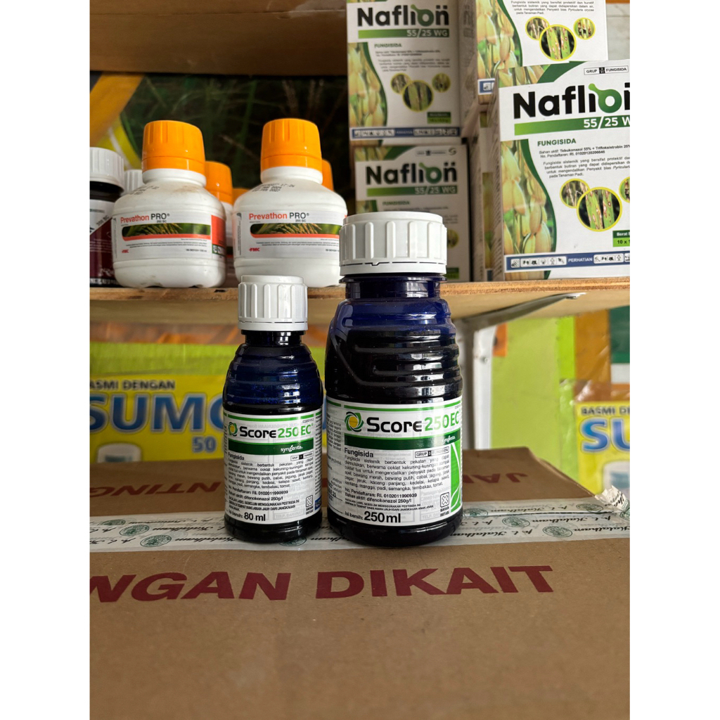Fungisida Score 250 EC 80ml & 250ml Obat Jamur Padi Ampuh Atasi Hawar Pelepah & Penyakit Daun