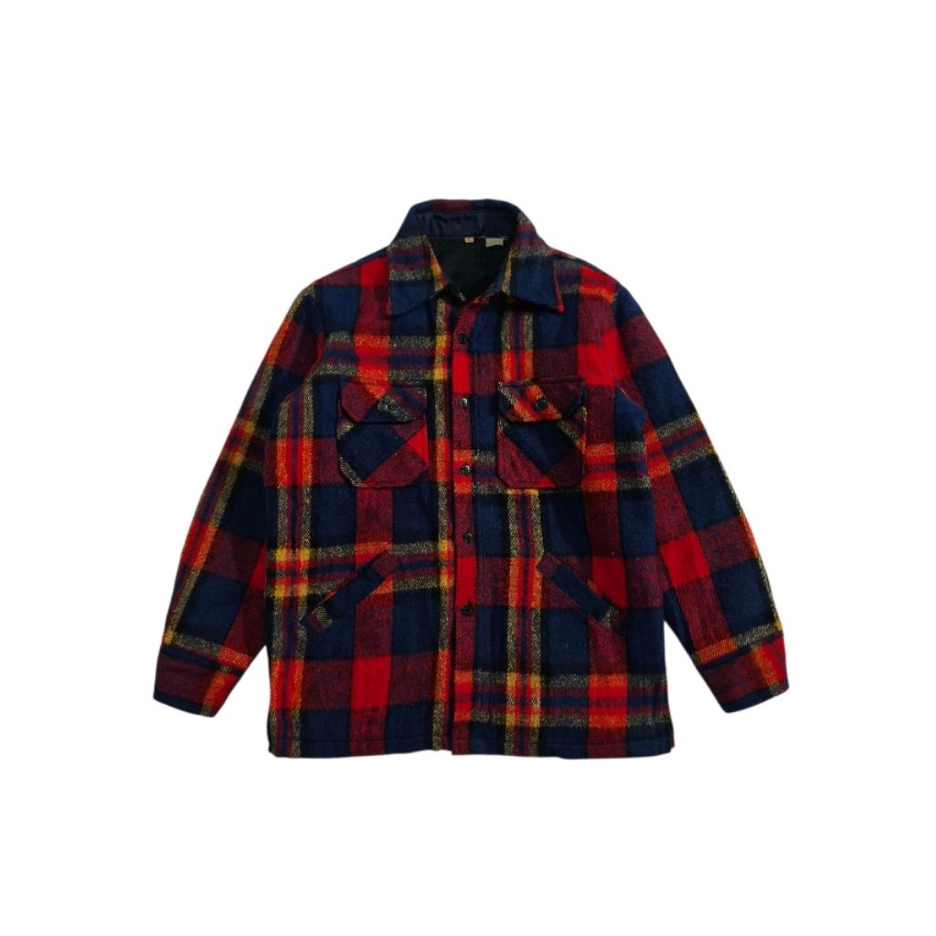 Vintage wool plaid flannel jacket