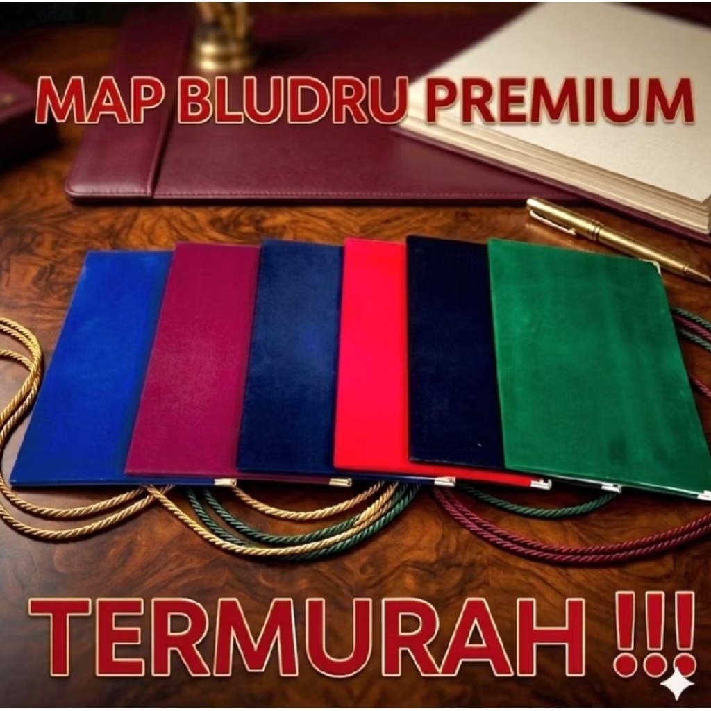 Map beludru siku kuningan Uk. F4 & A4