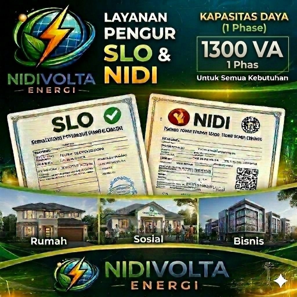 Nidi Dan Slo Pln Daya 1300 Va Proses Cepat Dan Mudah