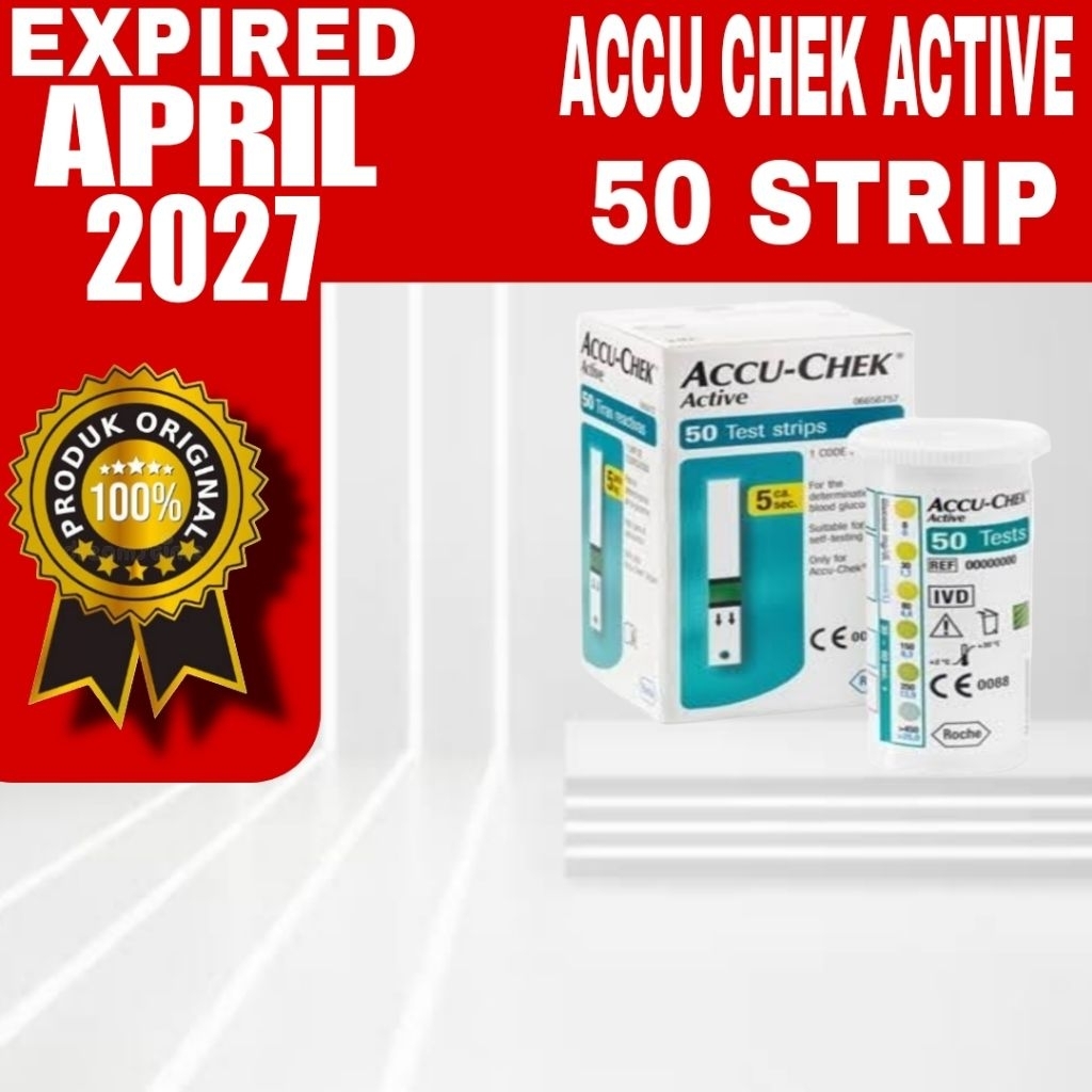 Accu Chek Active 50/AccuChekActive/Accuchek/Strip Gula Accu Chek Active isi 50 Strip Original