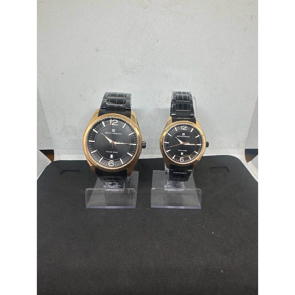 Jam Tangan Benderson Couple (Pasangan) Tali Rantai Warna RoseGold (Original)