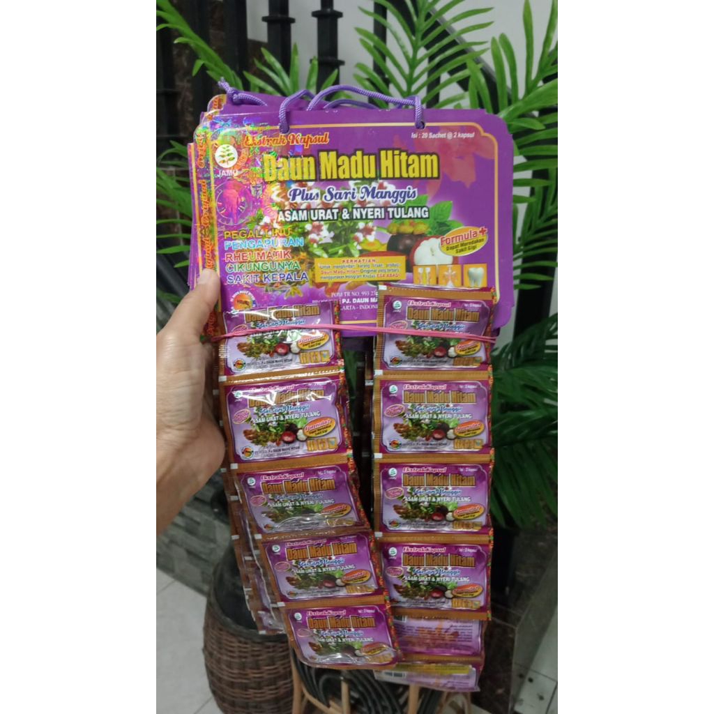 Daun Madu Hitam Plus Sari Manggis isi 20 SACHET