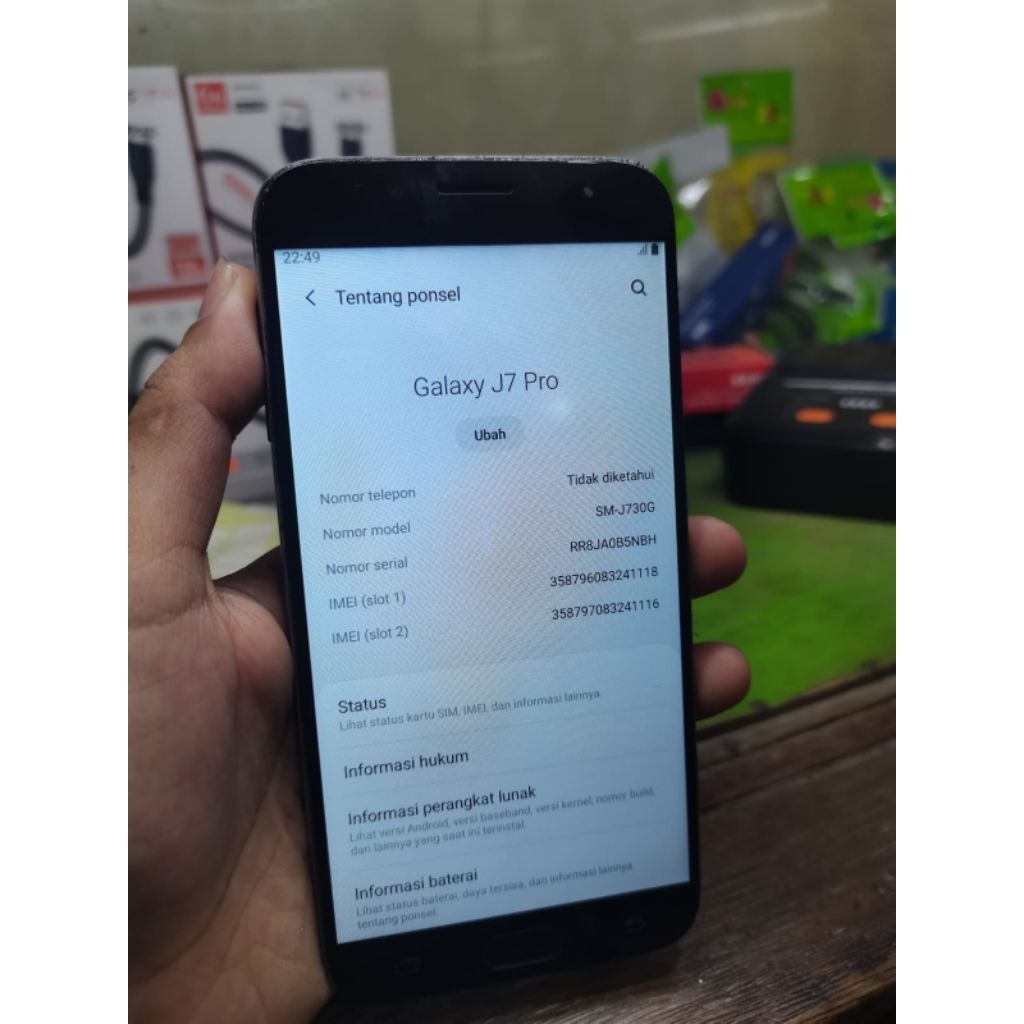 Samsung j7 pro Ram 3/32 (hp android hp second)