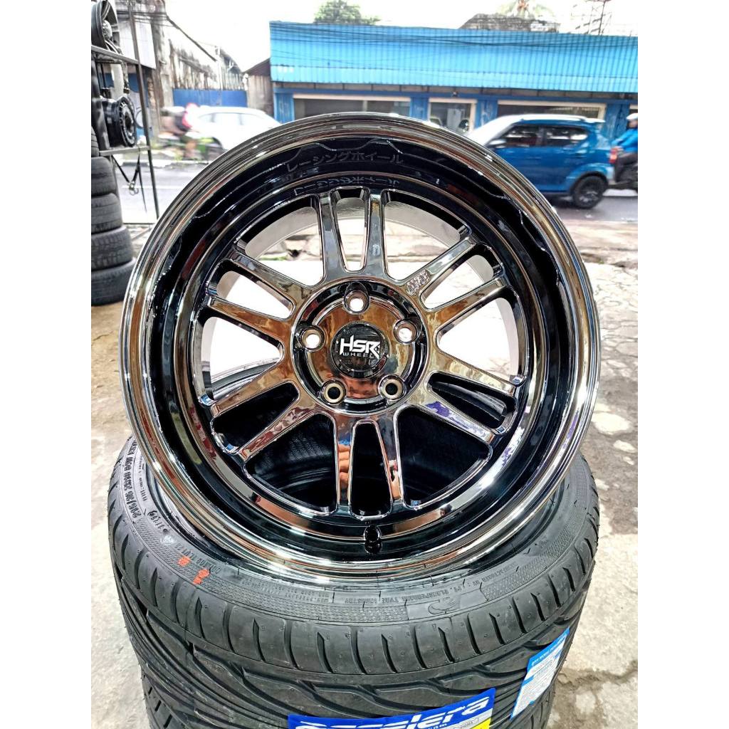 VELG MOBIL RING 17 HSR BLY LOBANG 5 BLACK CHROME COCOK UNTUK INNOVA CRV RUSH