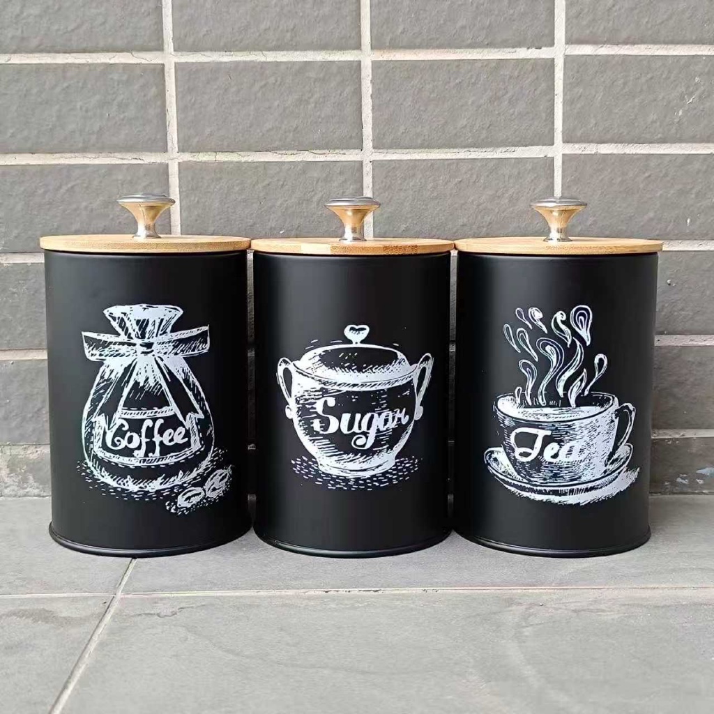 Wadah Kopi Gula Teh 1 Set Tempat Kopi Estetik Tempat Penyimpanan Gula