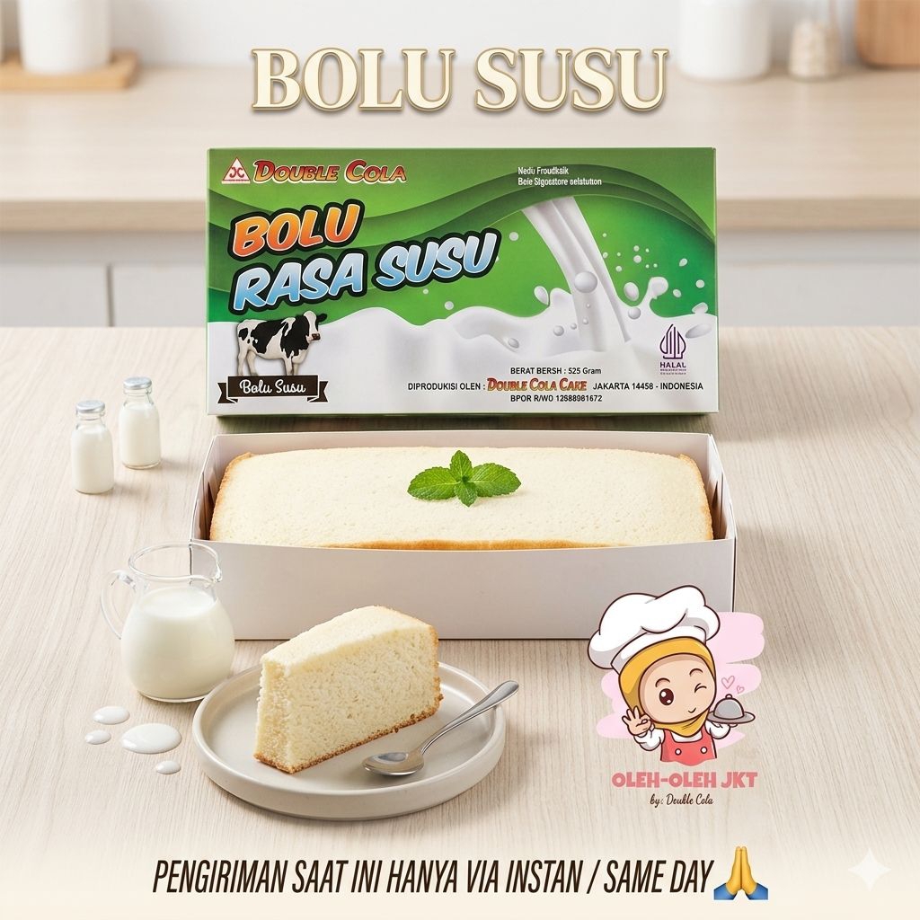 Bolu Susu Pandan Topping Keju / Bolu Susu Double Cola / Bolu Susu Pandan