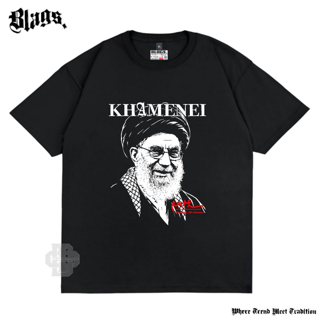 Kaos Ayatollah Ali khamenei Tshirt Tokoh Ali khamenei Revolusiner Iran combbed 24s