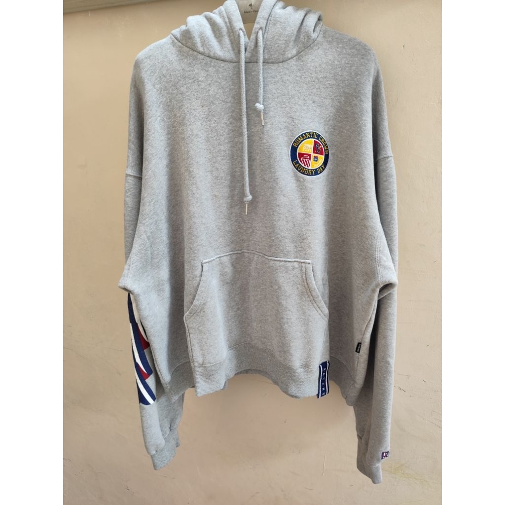 hoodie romantic crown tape wide gray