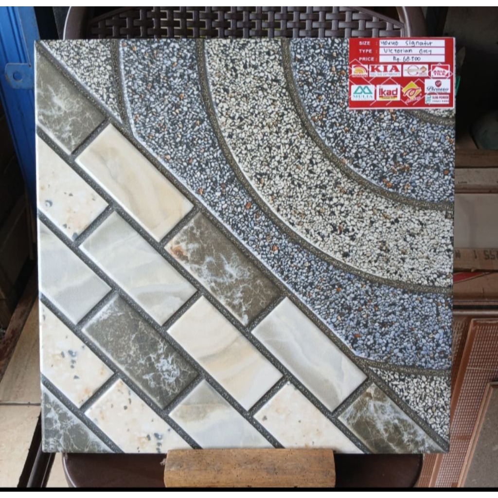 Keramik 40x40 Mulya Victoria grey ltr