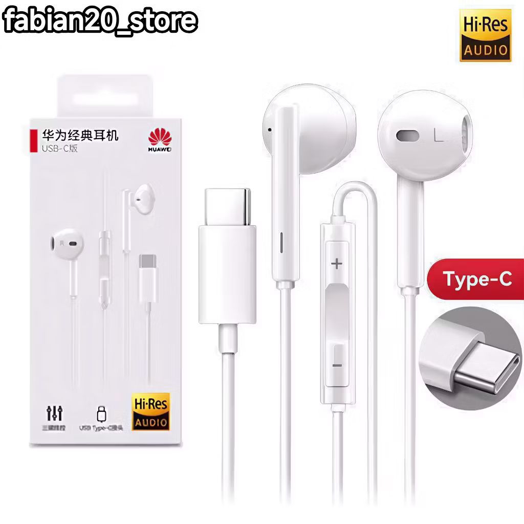 earphones Handsfree Huawei mate 50 / mate 50 pro original headset tipe c