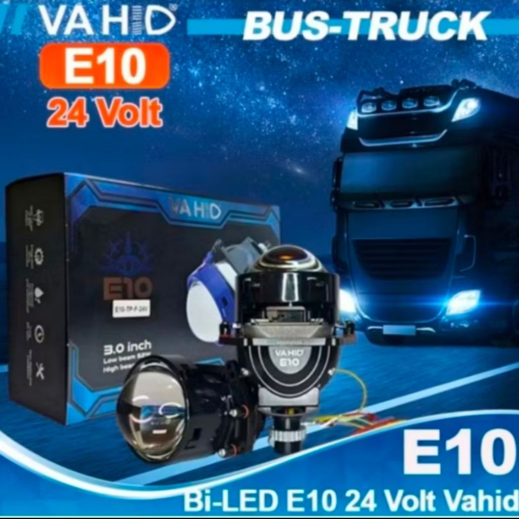 VAHID E10 PLUS 24 VOLT BILED PROJECTOR 3 INCH HD 24 VOLT  ORIGINAL VAHID SEPASANG