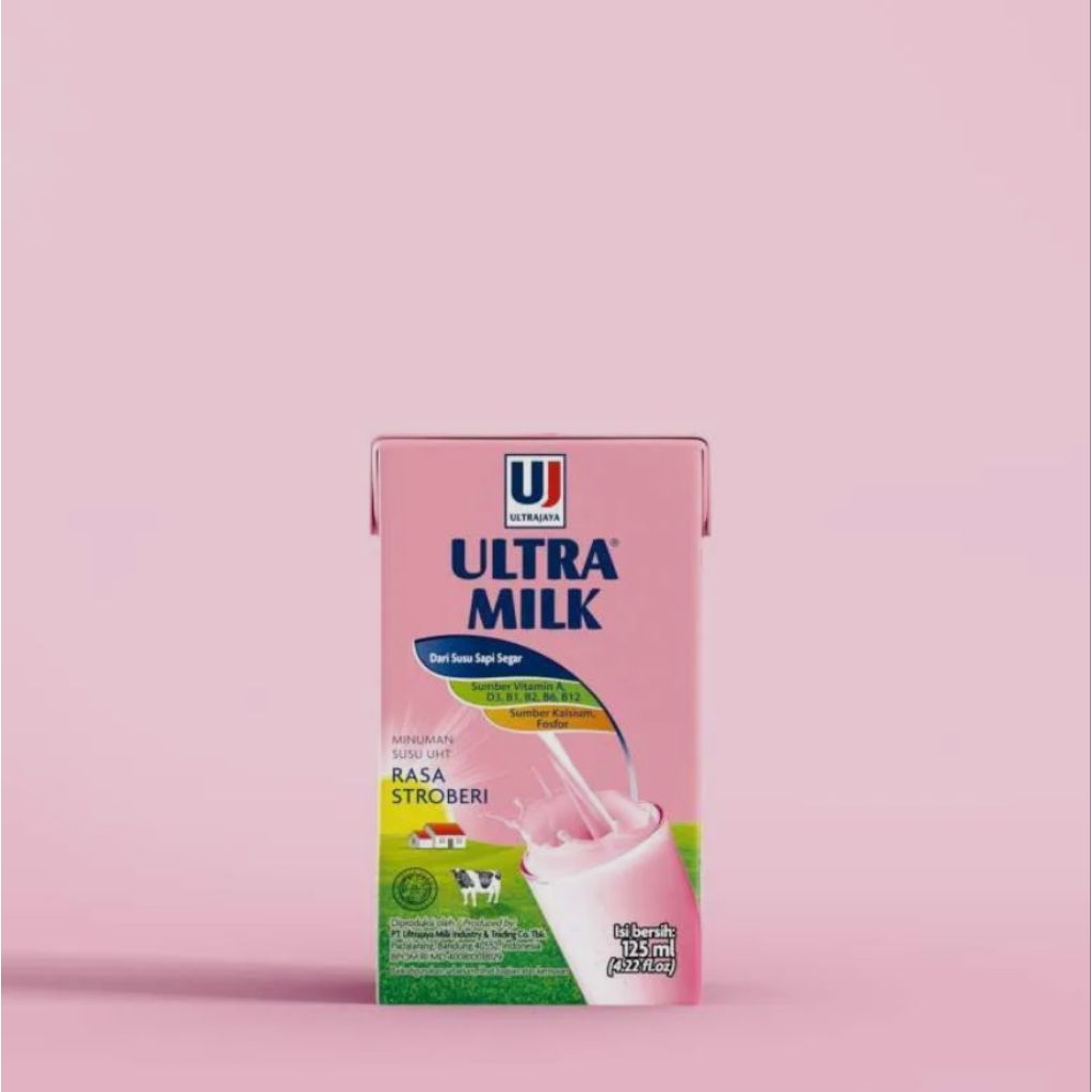 Susu ULTRAMILK Rasa strawberry 125ML