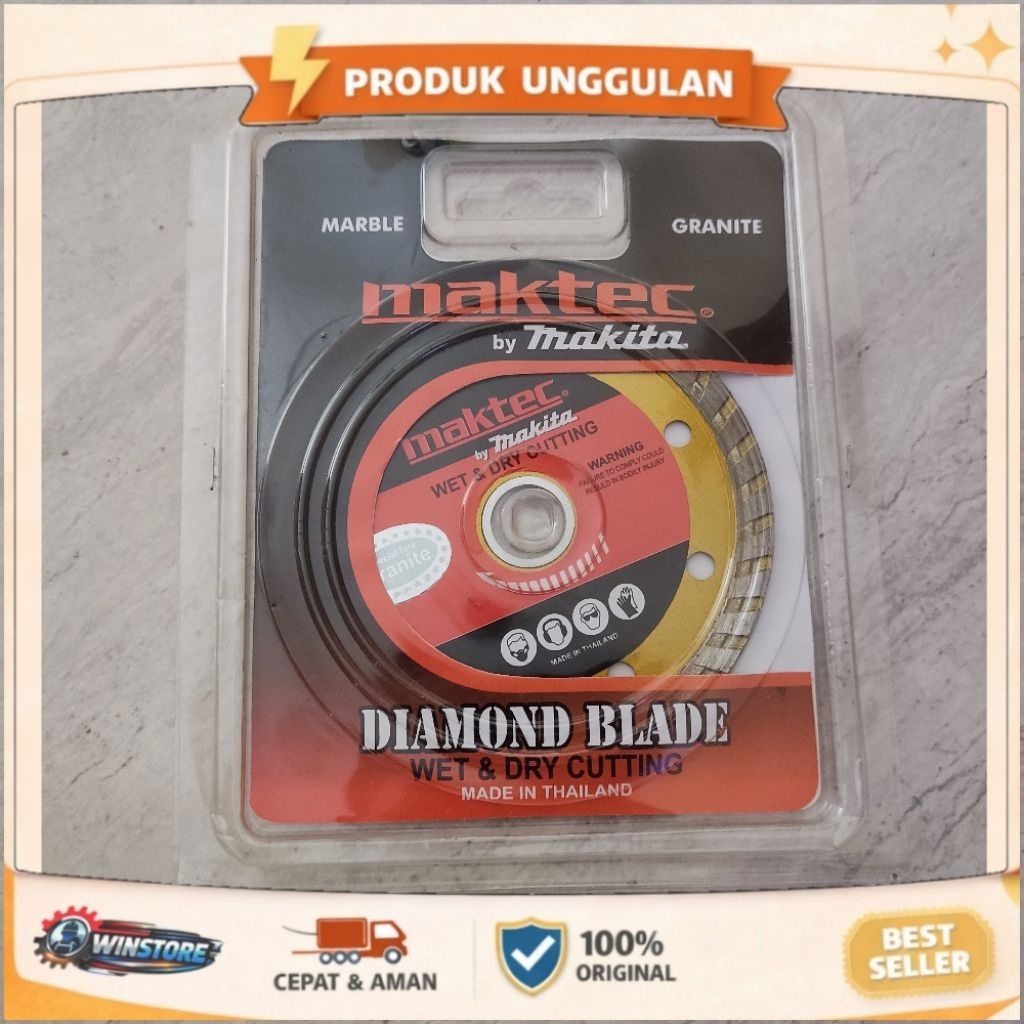 Mata Gerinda Potong Granit Keramik Marmer 4” Maktec Makita Diamond Blade