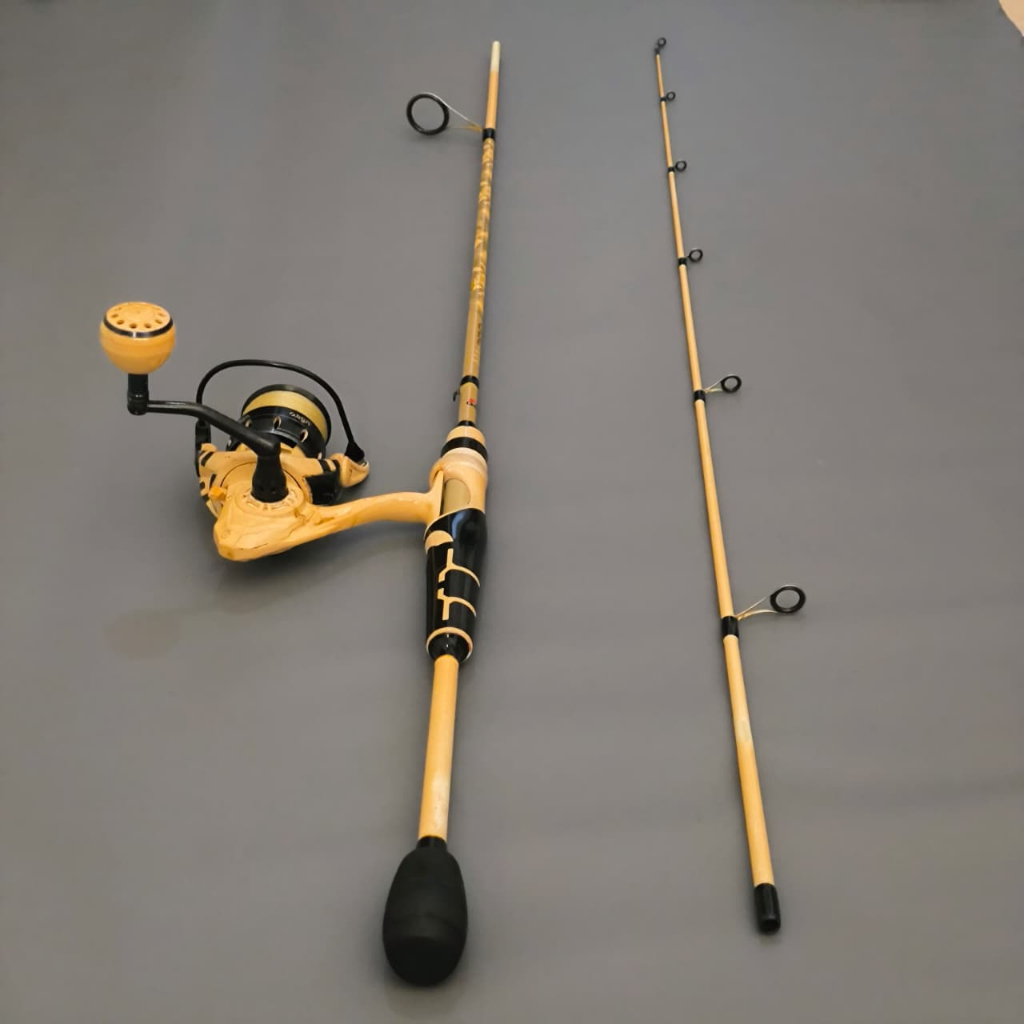 Set Joran Koleksi Second Made in Swedia - Rod Abu Garcia + Reel OXGN Black Mamba Custom Color