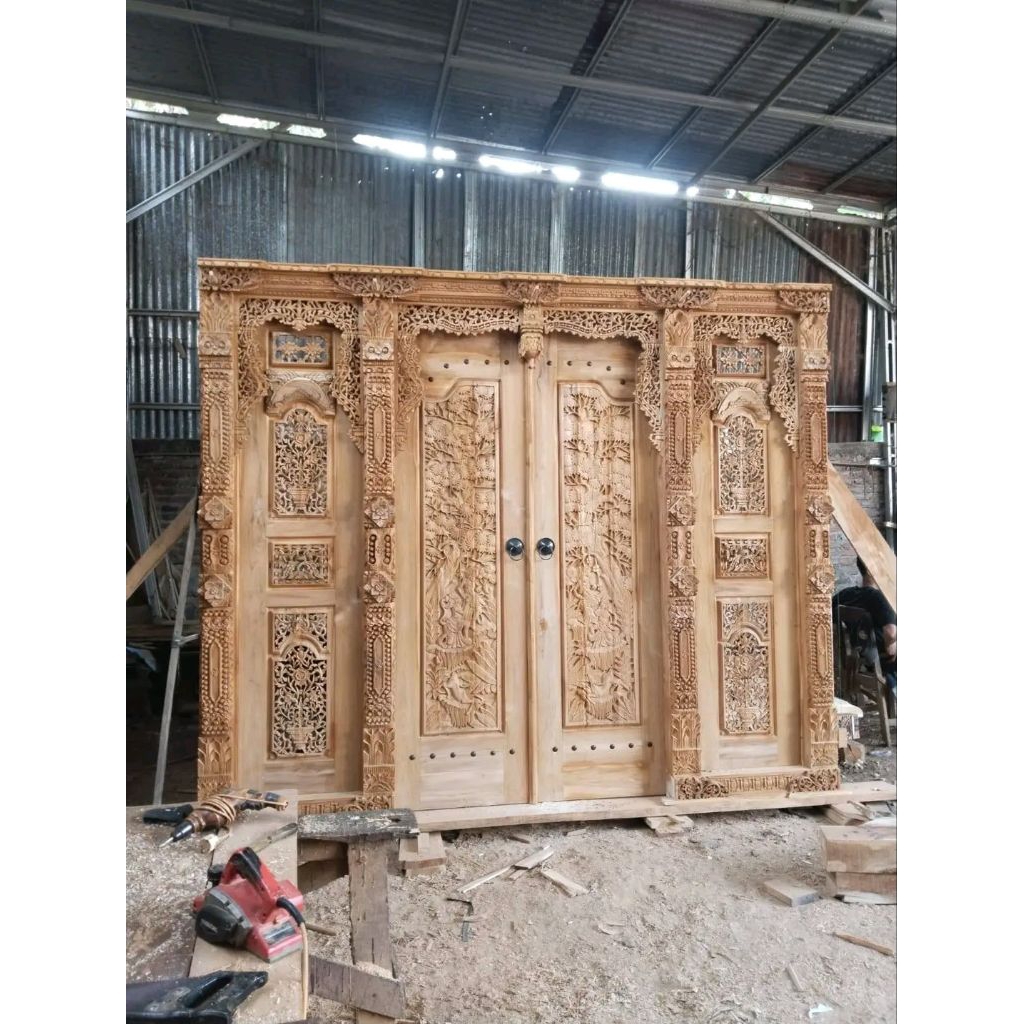Pintu Gebyok tanpa Angin-Angin, Pintu Gebyok Custom Model minimalis