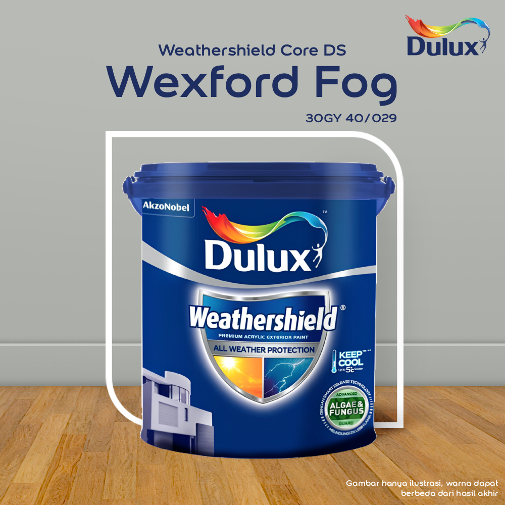 CAT TEMBOK WEXFORD FOG DULUX WEATHERSHIELD CORE DS - 2,5 LITER CAT WEXFORD FOG 30GY 40/029 CAT TEMBO