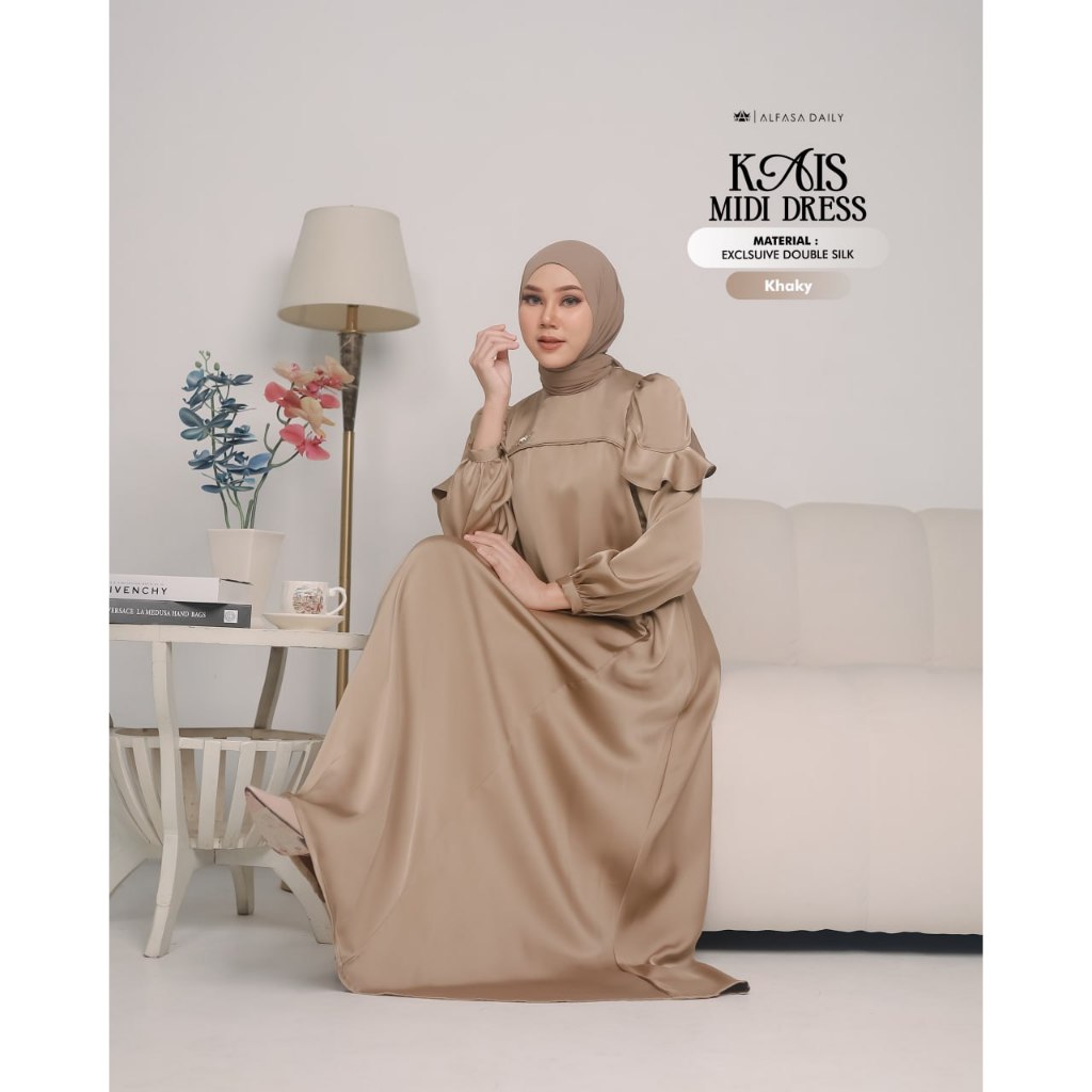 GAMIS KONDANGAN PREMIUM KAIS MIDI DRESS EXCLUSIVE COLLECTION - ALFASA DAILY