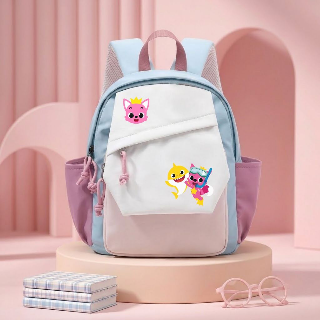 Catenzo - Tas Sekolah Anak Perempuan Casual Kasual Ransel Kantong Ori Original Produk Lokal Tas Anti
