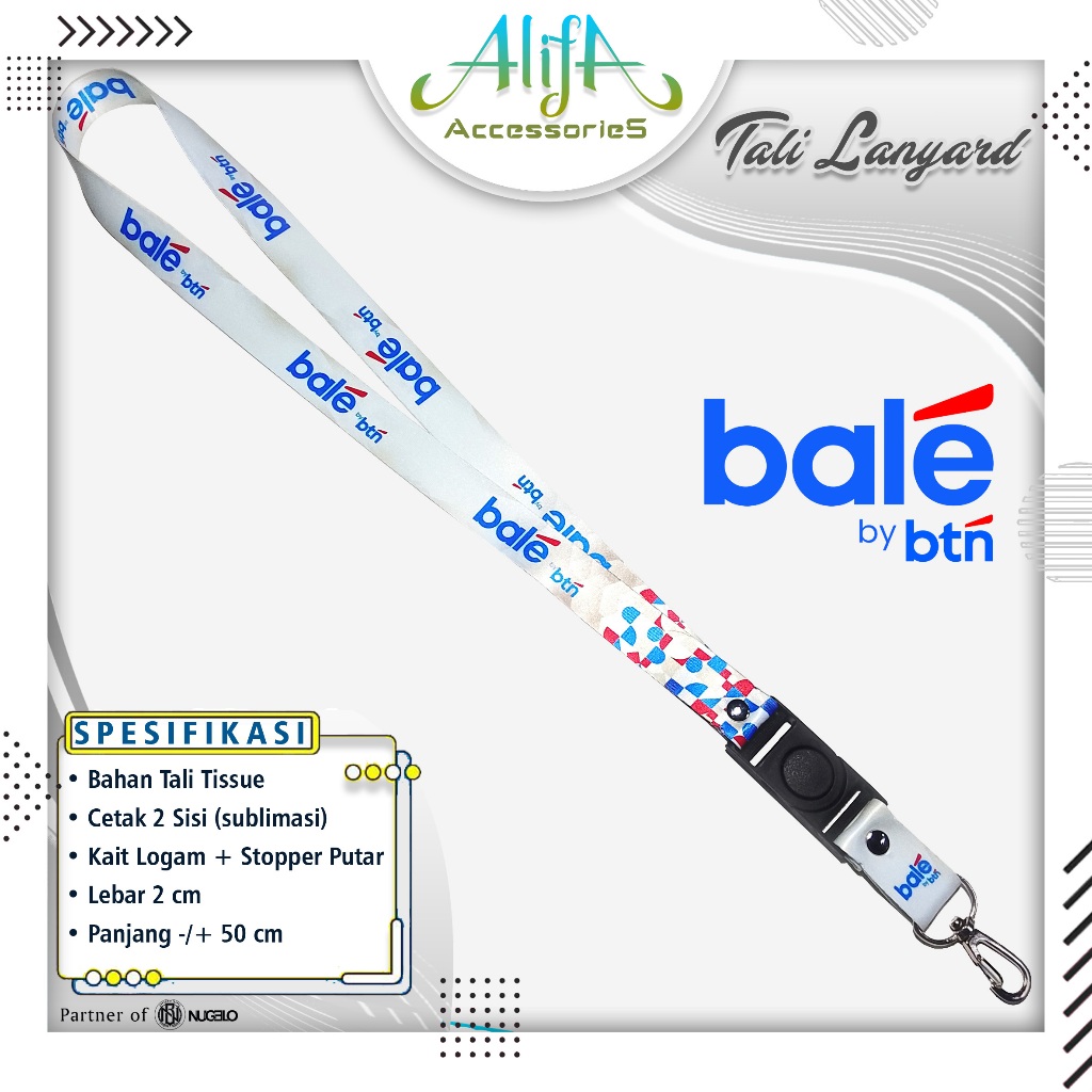 TALI LANYARD GANTUNGAN ID CARD/HP/KUNCI/DLL.. BALE by BTN