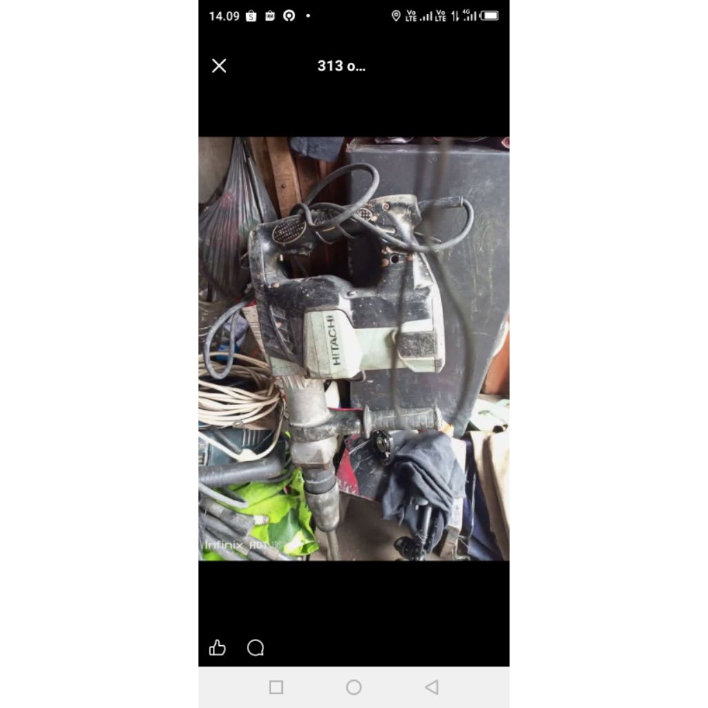 bor bobok Jack hammer Hitachi seken ORI normal tinggal pakai