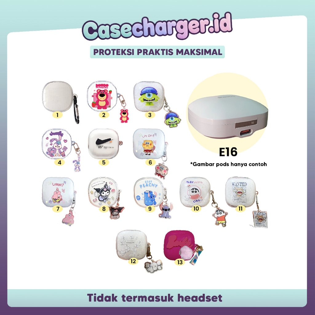 [EB] Case Baseus E16 Casing Silicone Bowie Encok Karakter Keren Lucu Hight Quality Premium
