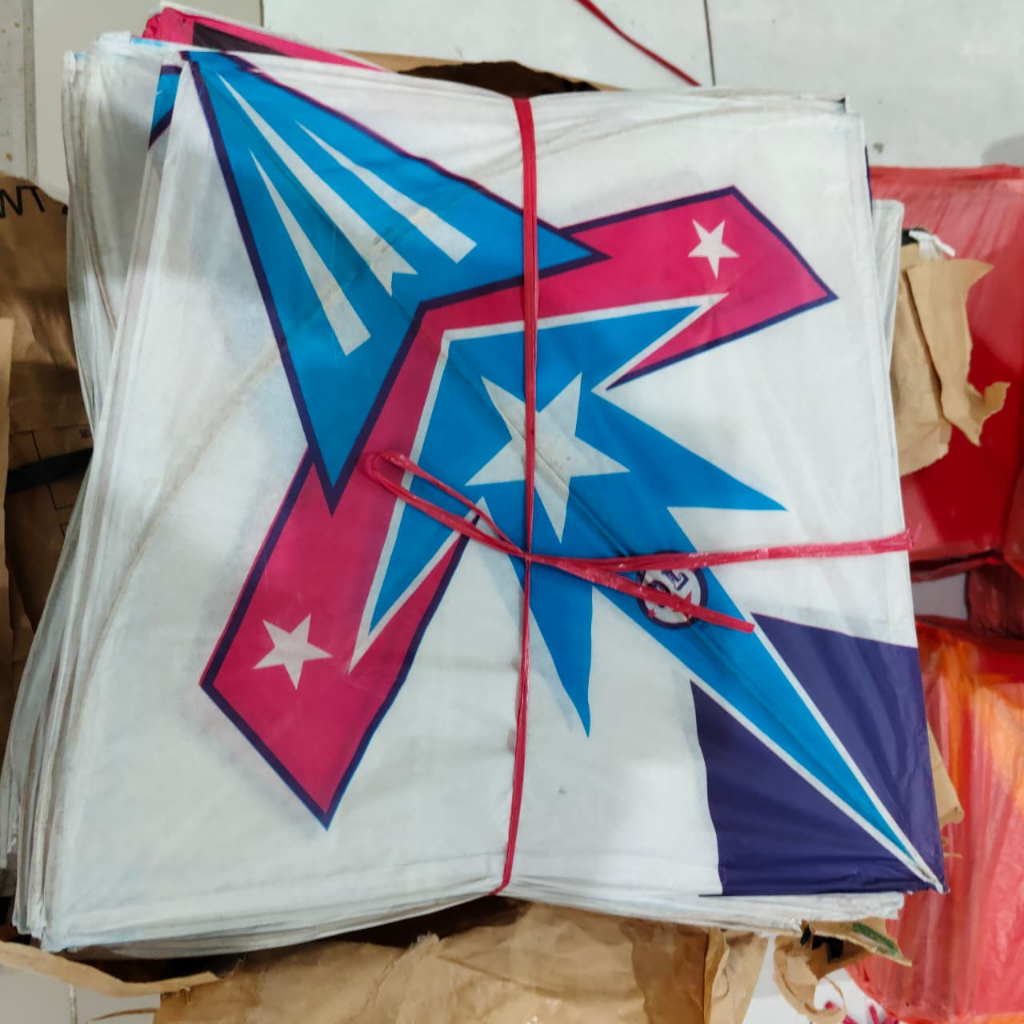 10 PCS LAYANG LAYANG PLASTIK / LAYANGAN SABLON / LAYANGAN MINYAK / MAINAN LAYANGAN JADUL