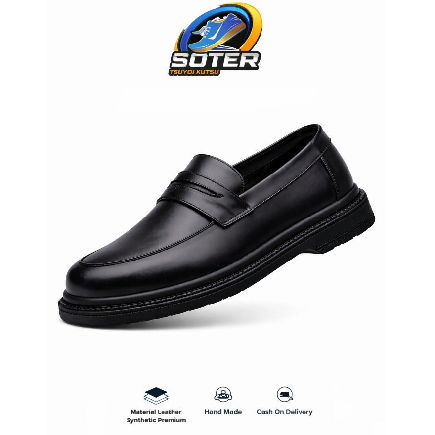 SOTER - Sepatu Docmart Pria Asli Kulit Pu Loafers Casual Series Jack