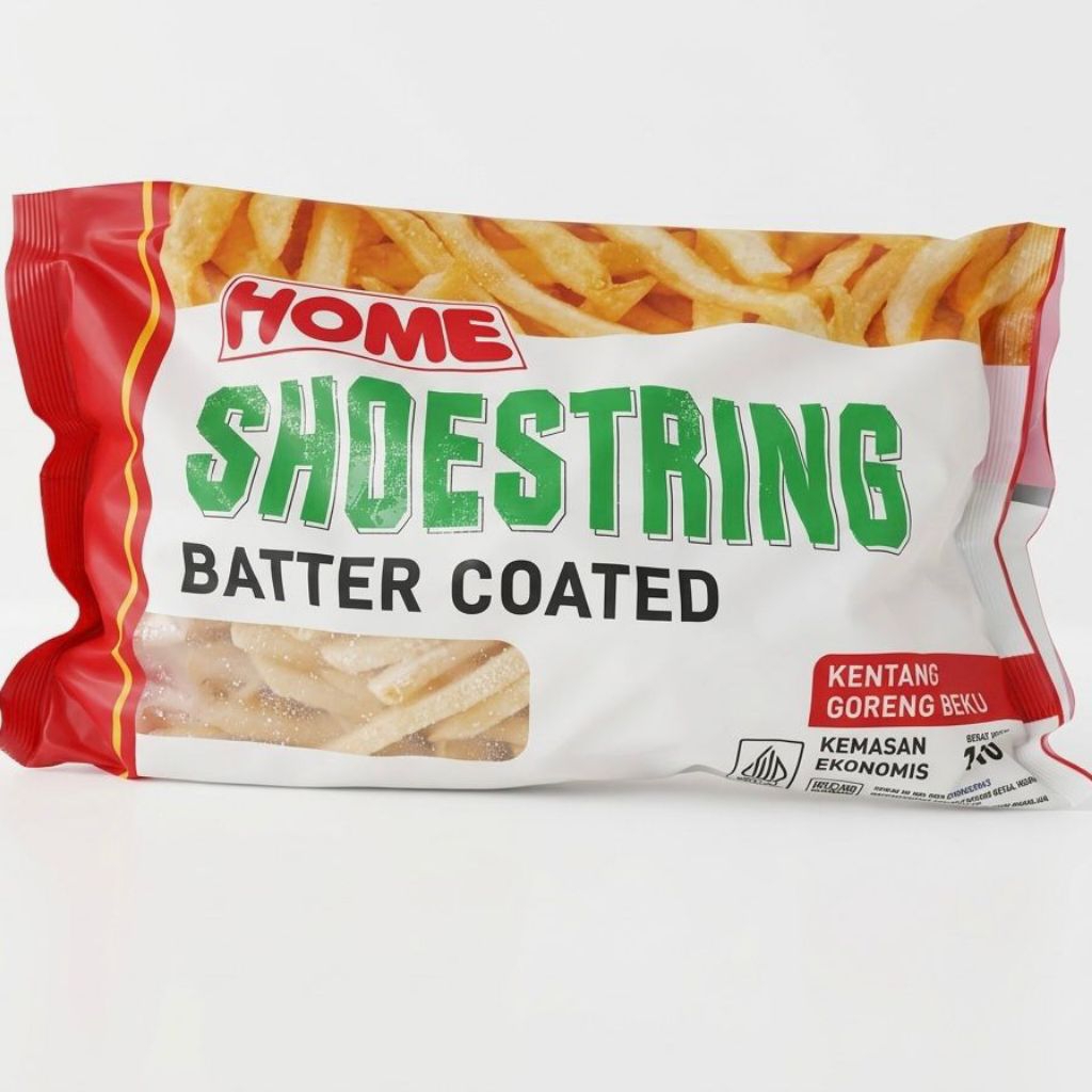Home Shoestring Batter Coated 1000gr - Kentang Frozen