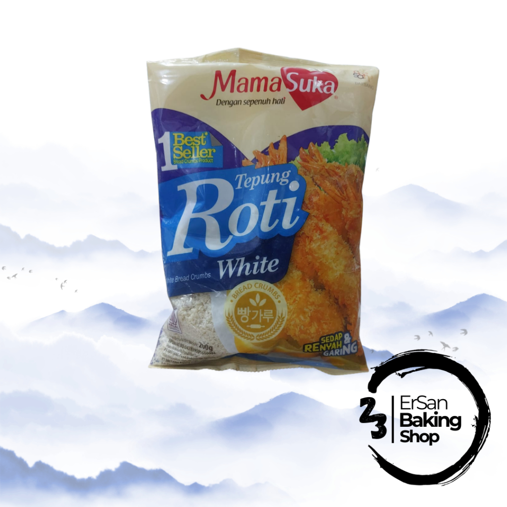 Mamasuka Panir Putih/White Panko Breadcrumb Kasar/Tepung Panir Putih Mamasuka 200gr