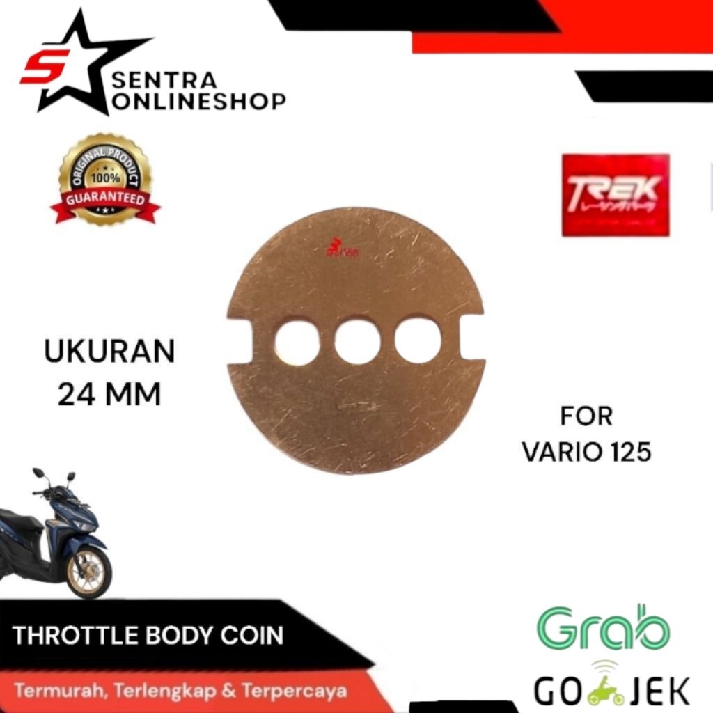 throttle body coin koin vario 125 supra x 125 fi blade 125 fi injeksi 24MM original