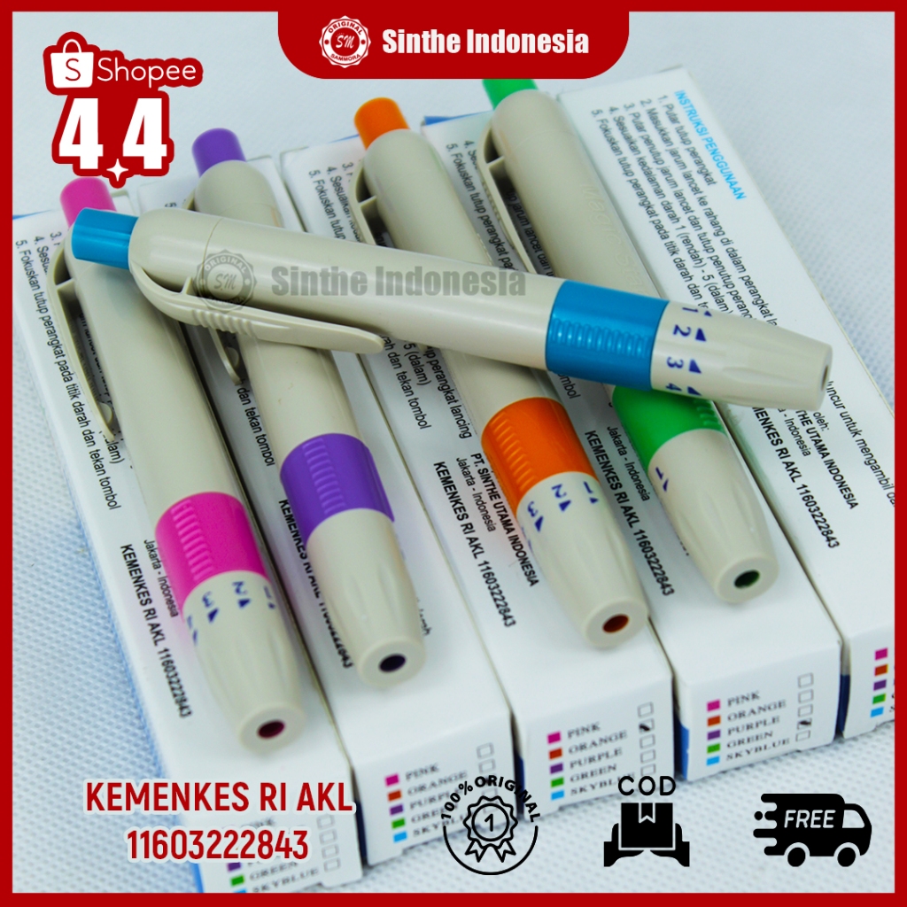 Pena Bekam Lancing Device Automatic Original Magic Star Warna Lancing Magic Star Plastic Murah