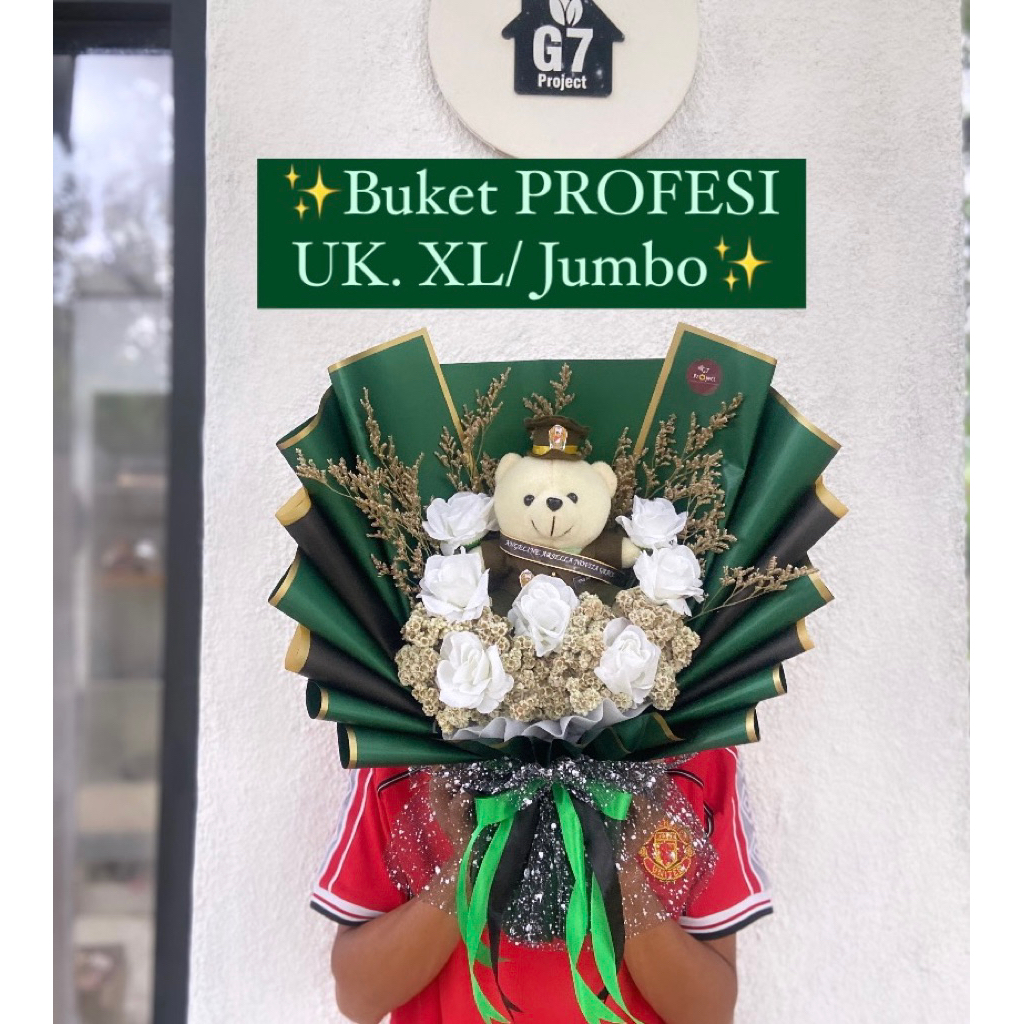 Buket Boneka Profesi Pelantikan TNI AD AL AU SPPI Perwira POLISI uk. XL