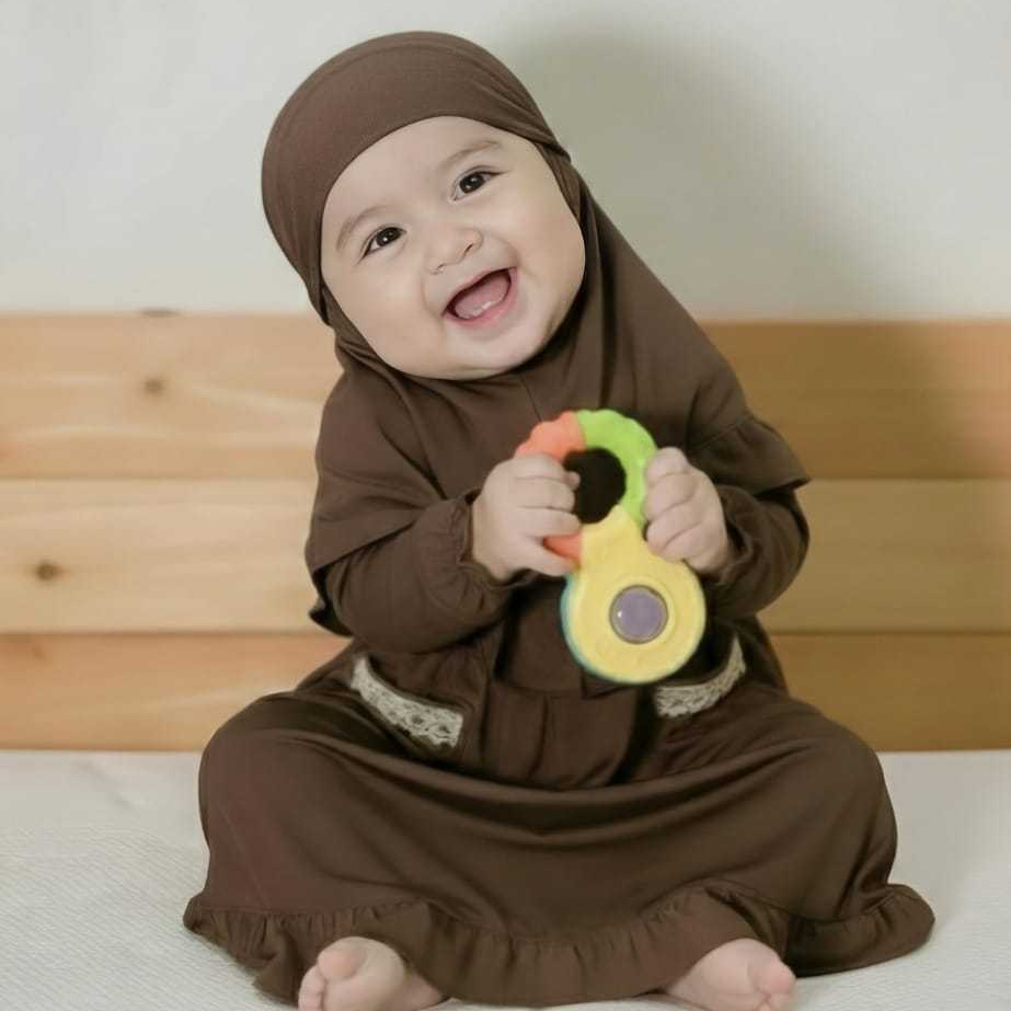NADIRA - Gamis Anak Premium Model Baru – Super Lembut & Adem Usia 0 12 BULAN