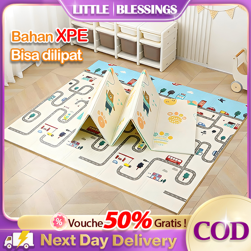 Karpet Playmat Lipat bayi/Playmate karpet lantai tebal dan empuk Bisa dilipat tahan air