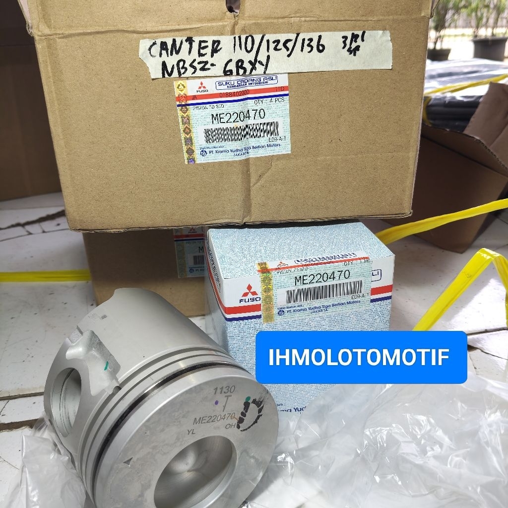 PISTON ASSY SET CANTER 110/125/136 HDX/HDV ASLI KTB 100% HARGA PER 4PC