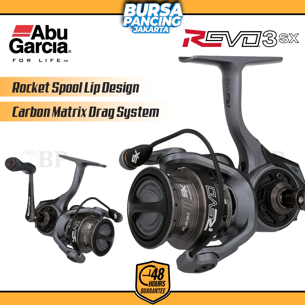 ABU GARCIA Reel Pancing Spinning REVO3 SX 3000 - 4000 8+1BB Revo generasi 3 Power Handle Carbon