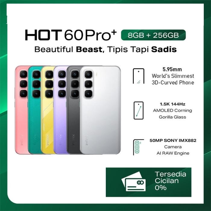 Infinix Hot 60 Pro+ Plus 128GB 256GB [ RAM 8GB ] Garansi Infinix Hot 60 Pro Pro+ 8/128 8/256 GB 8GB 