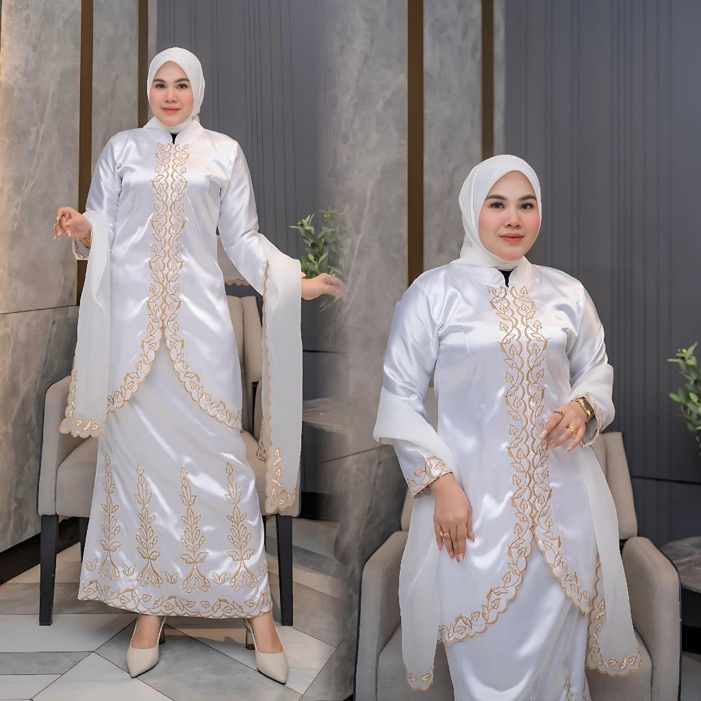 stelan kebaya melayu pj / kebaya ibu besan / kebaya modern / kebaya kutubaru / baju kurung