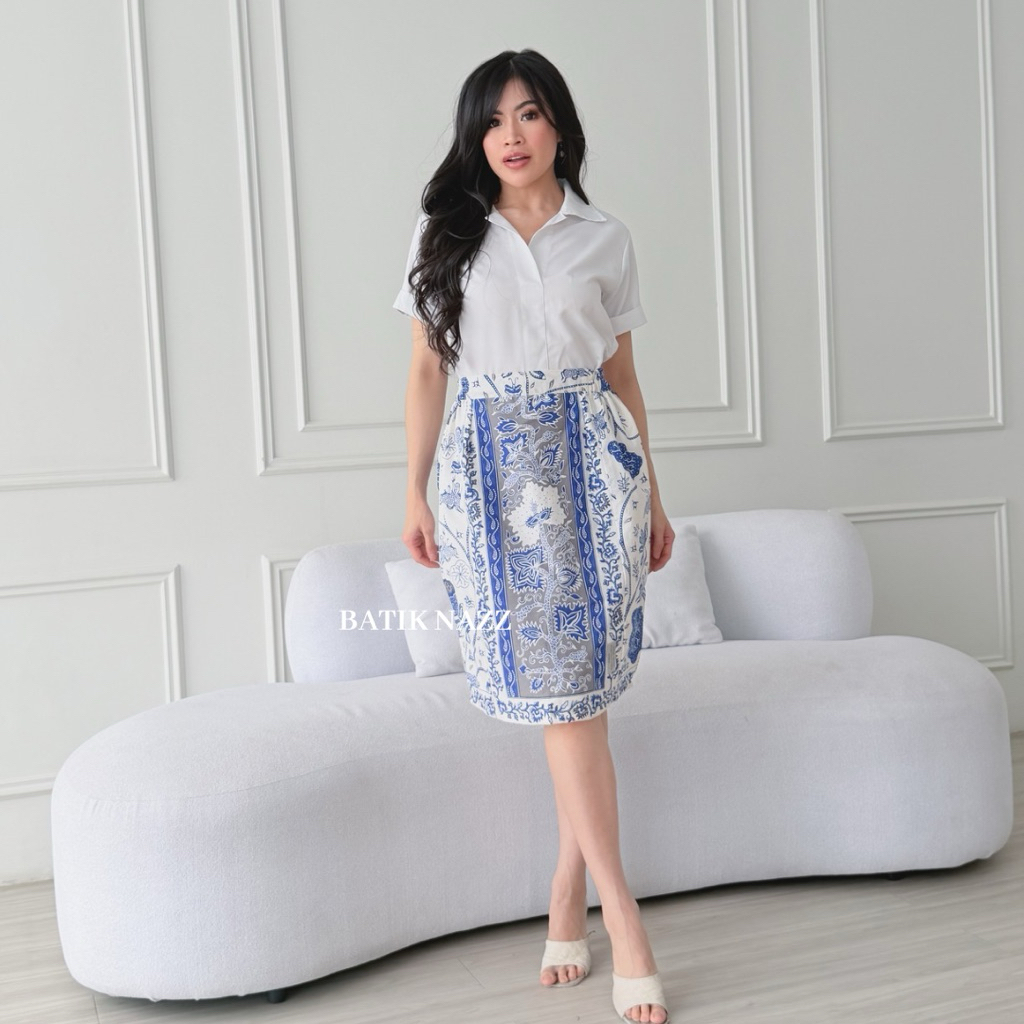 Rok Span Batik Rok Batik Modern - Wilona Skirt Batik Nazz