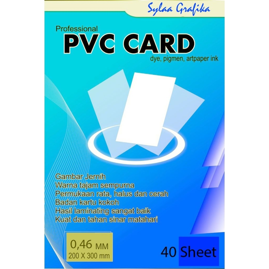PVC Card 0,46 mm 1 pak isi 30 sheet