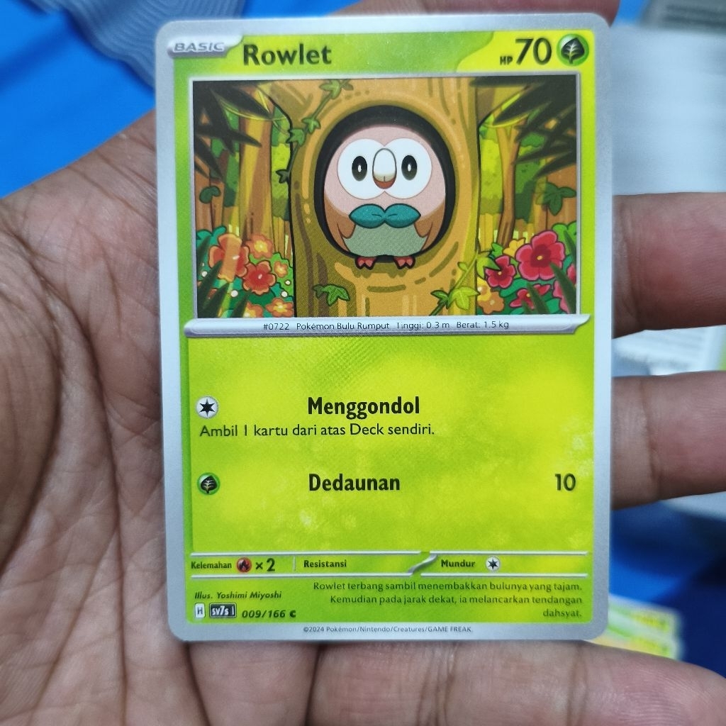 rowlet tcg pokemon / kartu pokemon