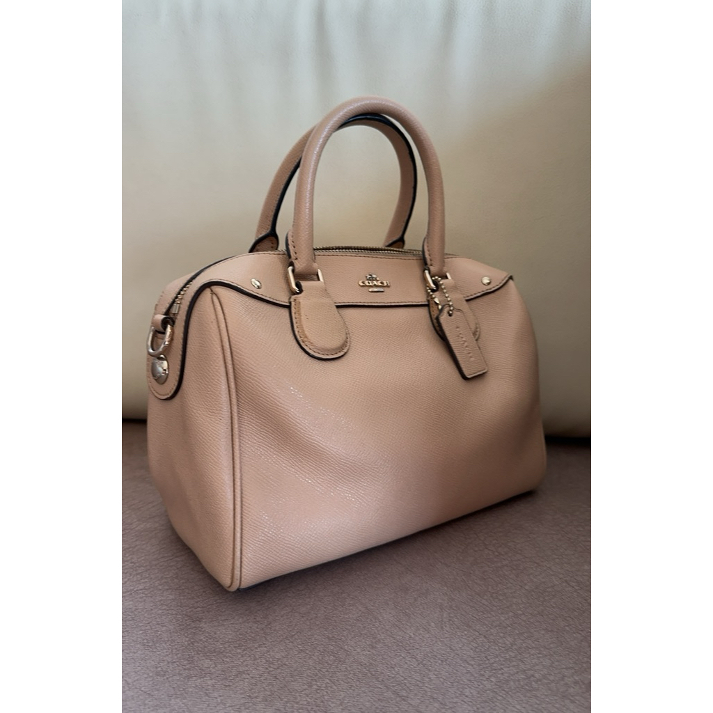 (Preloved) Coach Bennett Satchel Beige Leather Original | Tas Wanita Branded Sling Bag